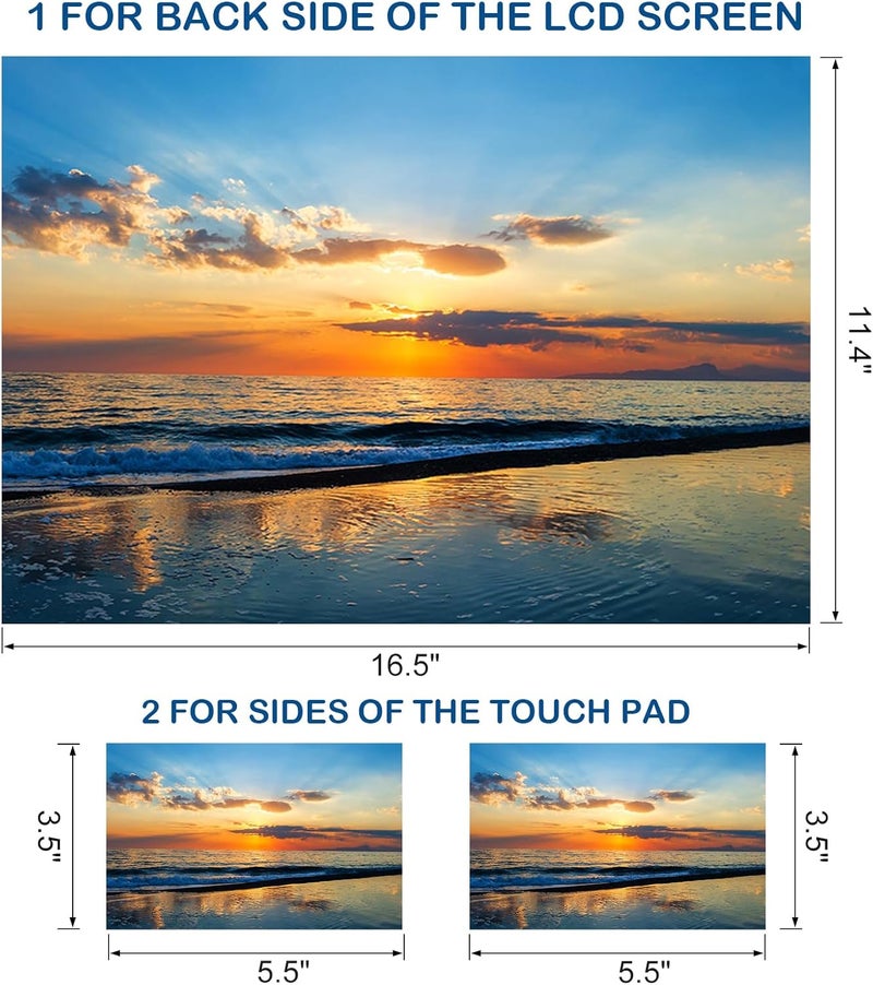 DINKY Laptop Skin Sticker Decal, 16" 16.5” 17” 17.3 inch Laptop Universal Reusable Vinyl Skin Stickers Art Cover Decal Notebook PC Personalized Protector (Sunset) - Image 2